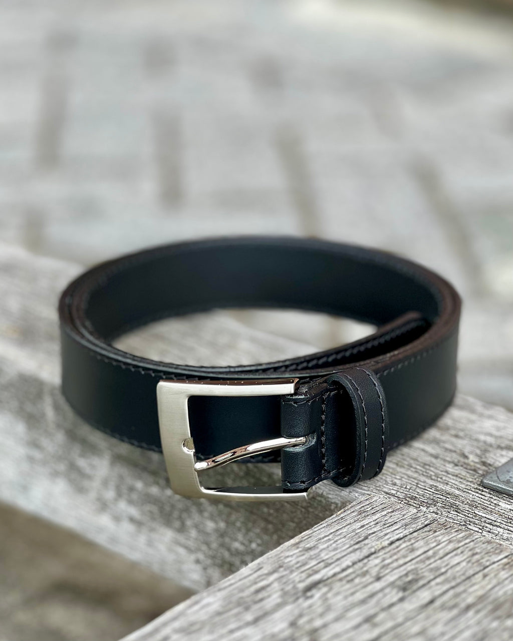 Men's genuine full-grain leather belt made in NZ