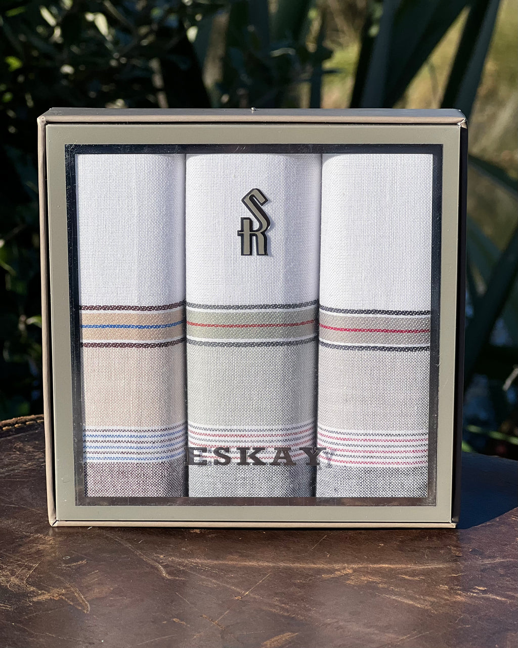 3 pack striped mens handkerchiefs by Eskay