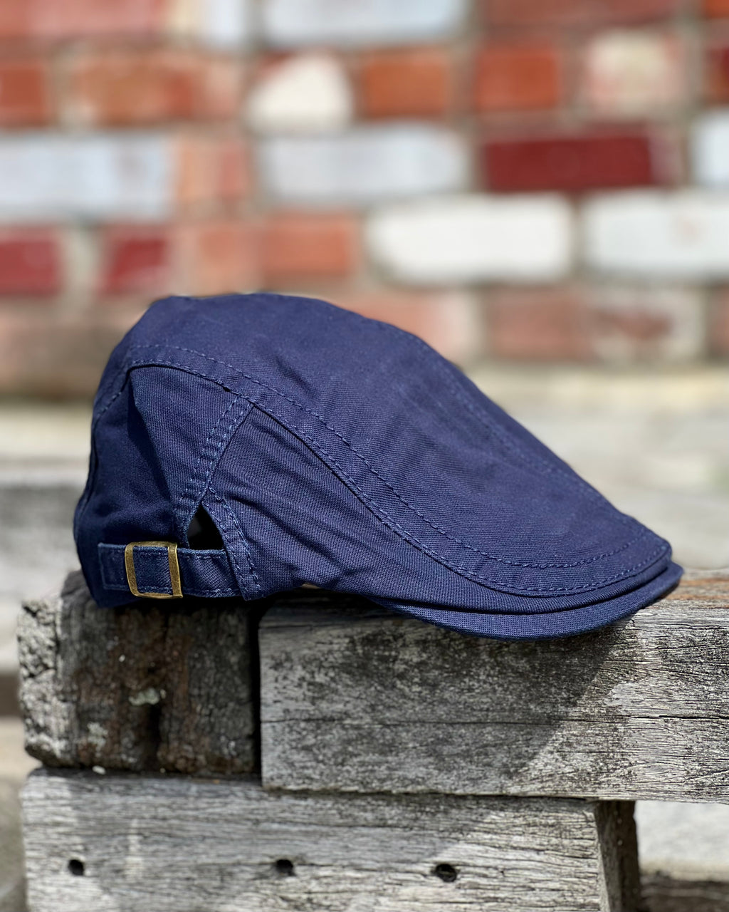 Navy blue cheese cutter cap in 100% cotton by Electric Pukeko