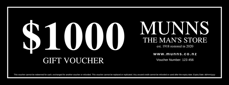 Munns Gift Voucher | To the Value of $1000