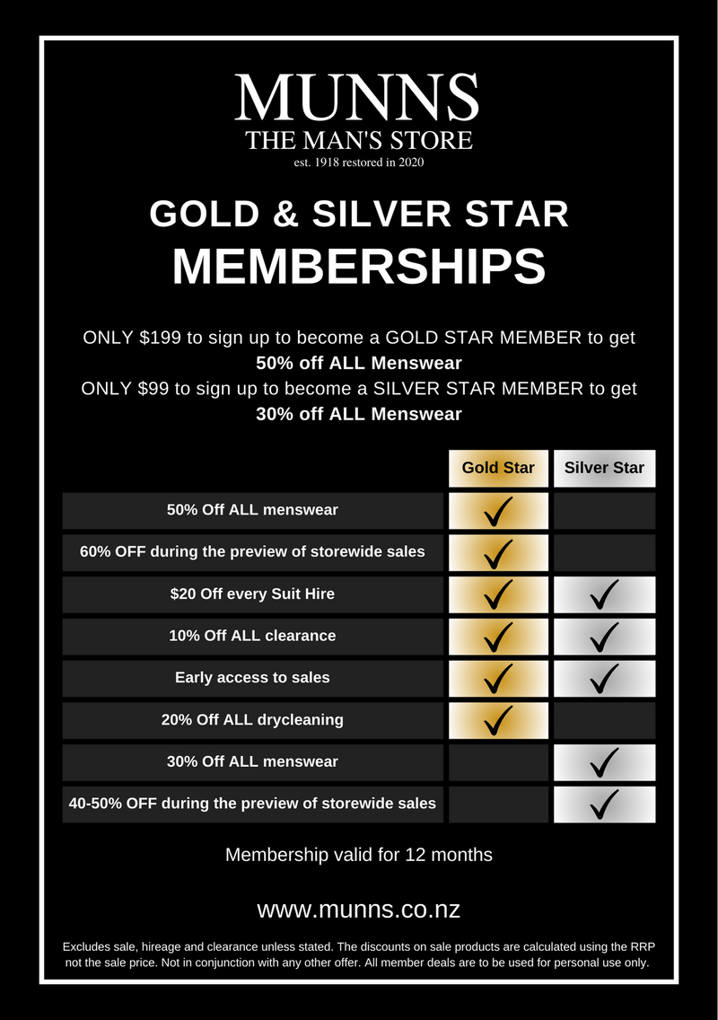 Gold & Silver Star Memberships