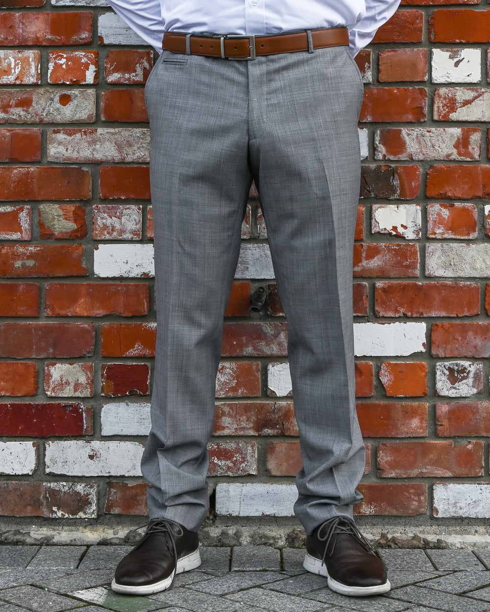 Savile Row | Wool Blend Suit Trousers | B1 Chrome