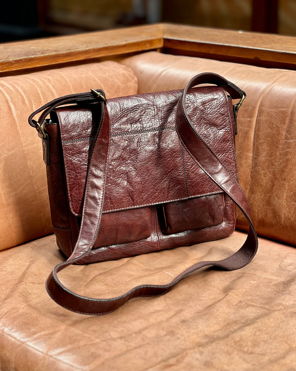 Pierre Cardin | Shoulder Bag | Genuine Leather | Brown