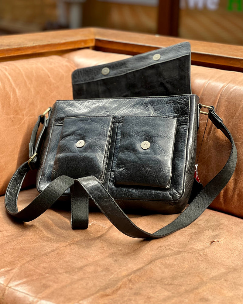 Pierre Cardin | Shoulder Bag | Genuine Leather | Black