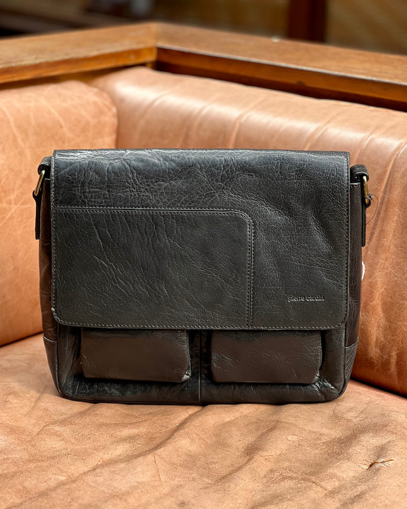 Pierre Cardin | Shoulder Bag | Genuine Leather | Black