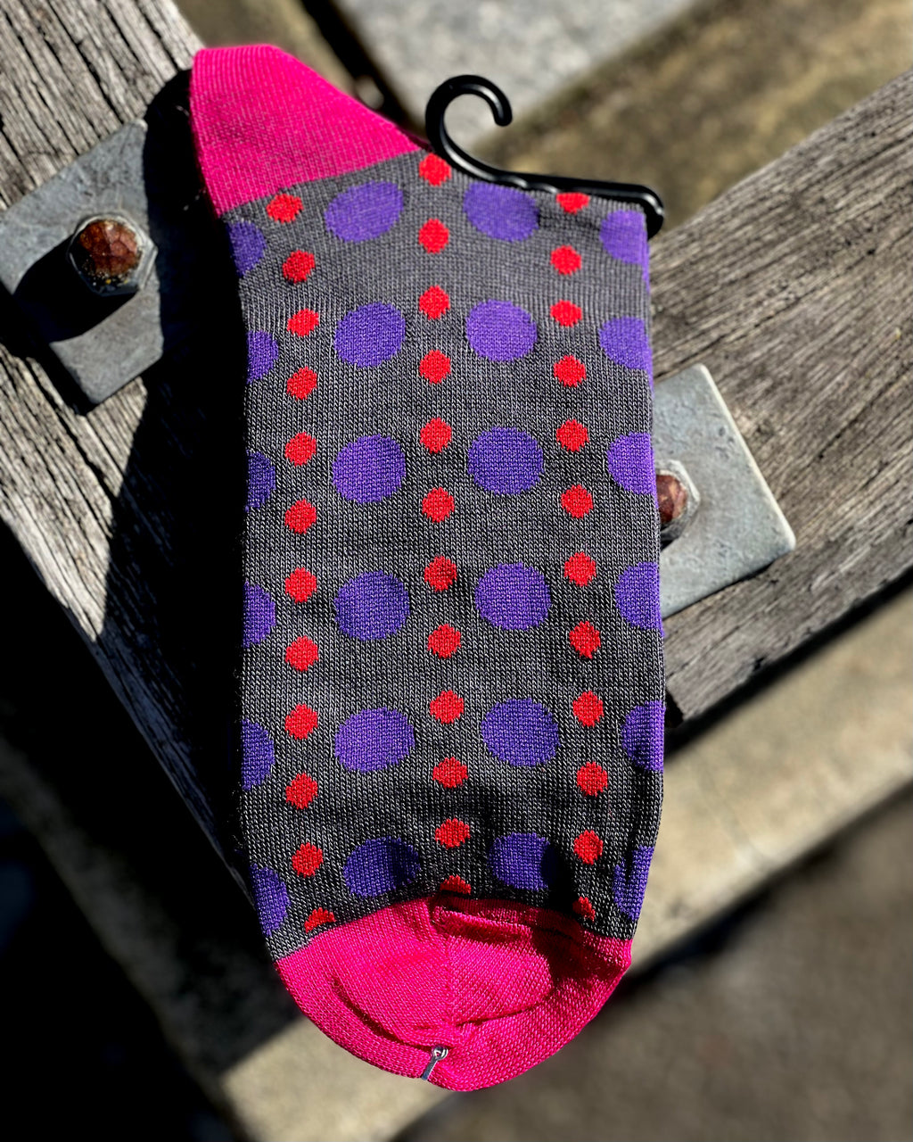 Visconti Socks | Cotton Blend | 1 pair | Grey-Pink-Purple