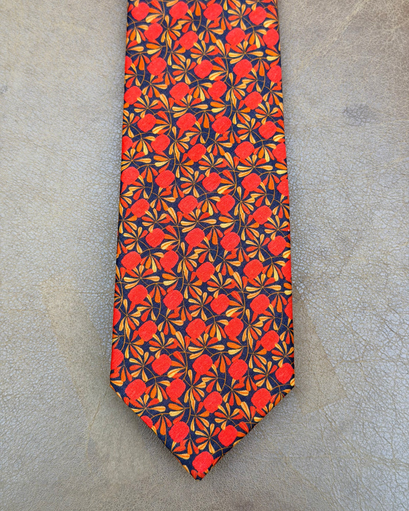 Buckle | Tie & Matching Pocket Square | Orange & Tan
