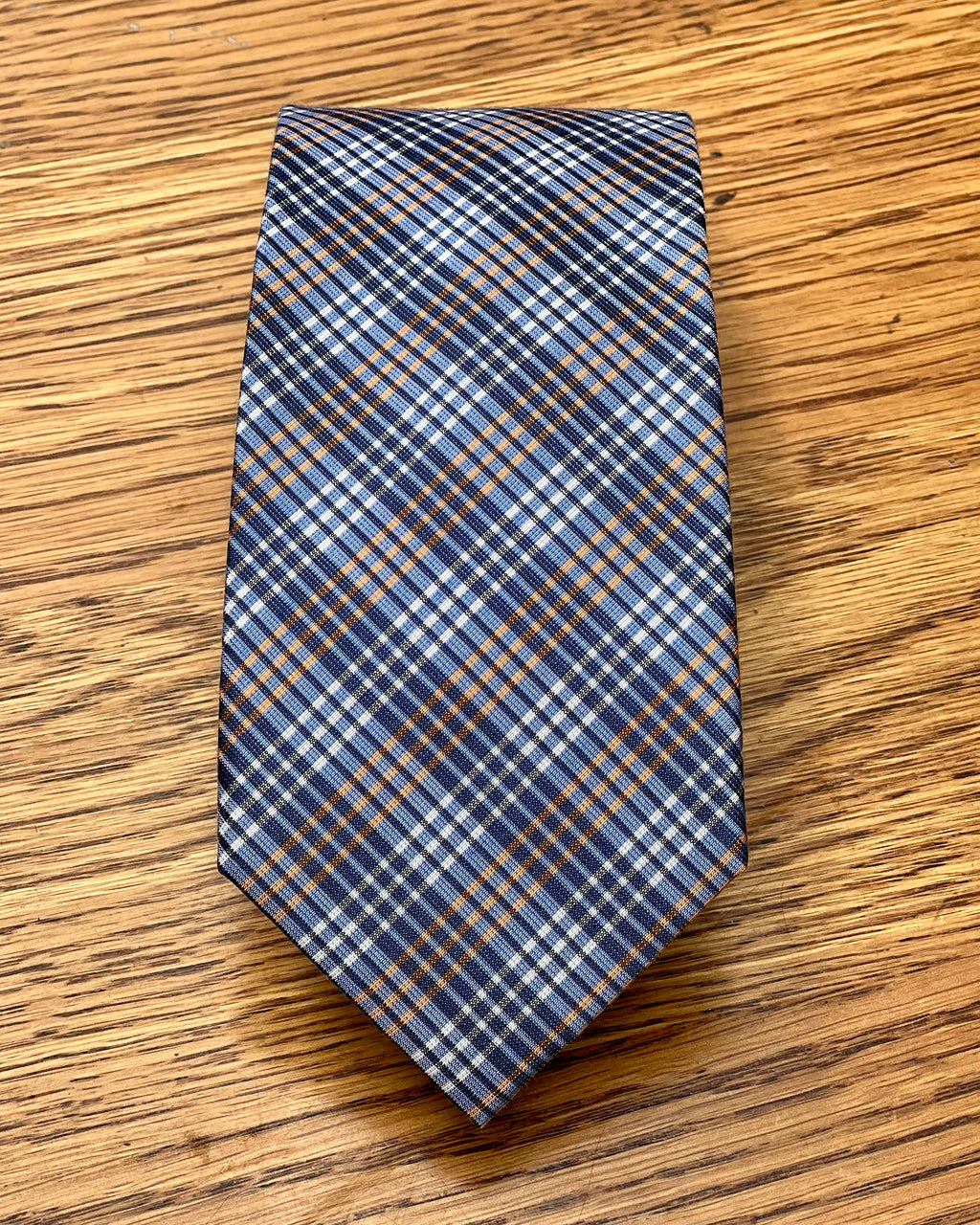 Calvin Klein | Pure Silk Tie | Diagonal Check Tie