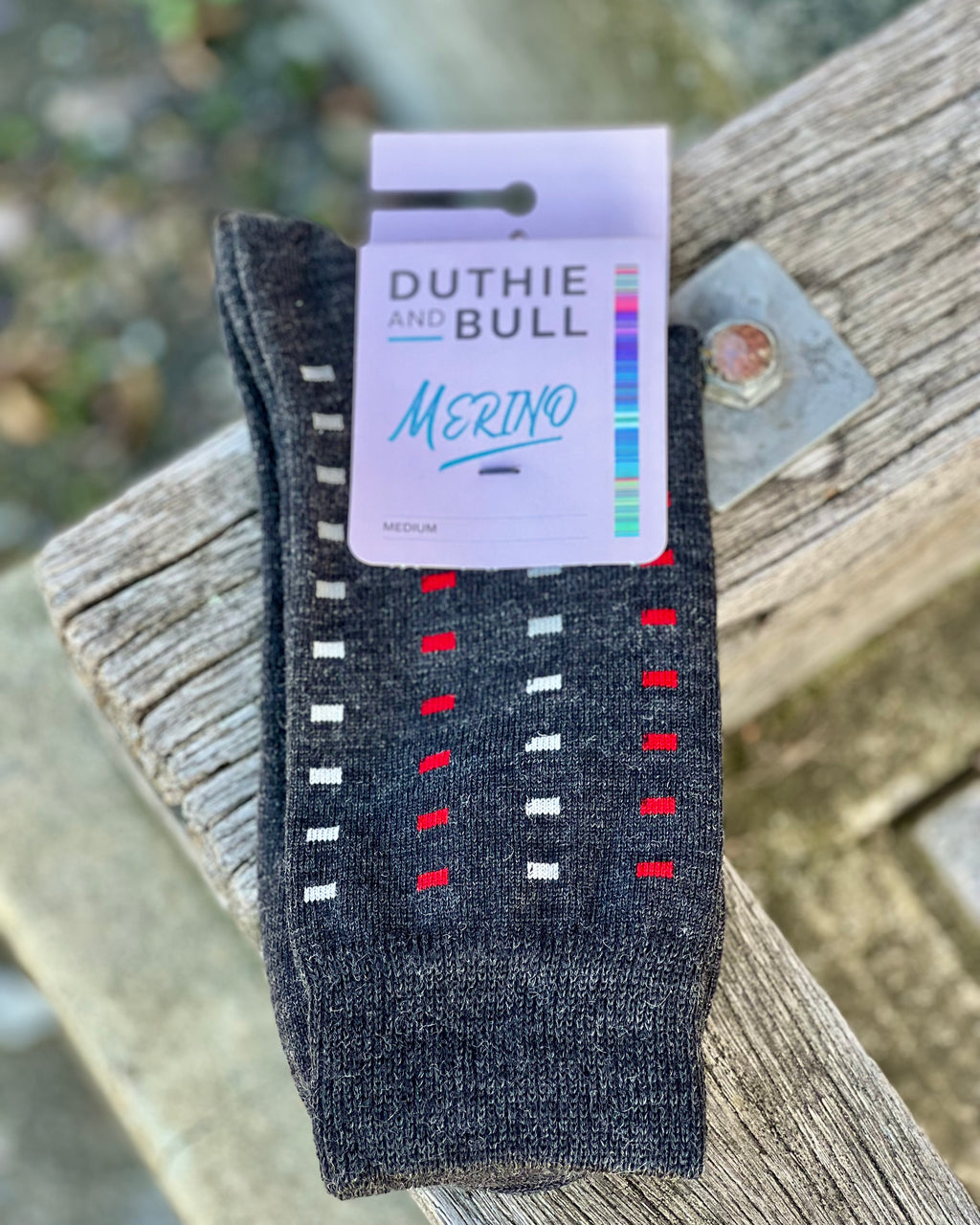 Merino mix grey socks for men by Duthie and Bull