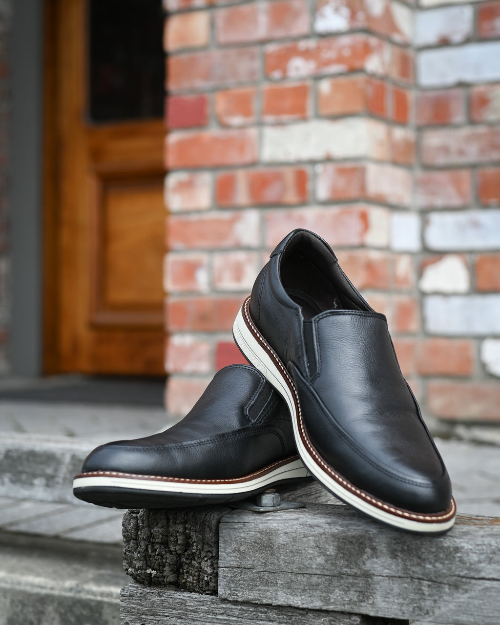 Ferracini | Genuine Leather Loafers | Black