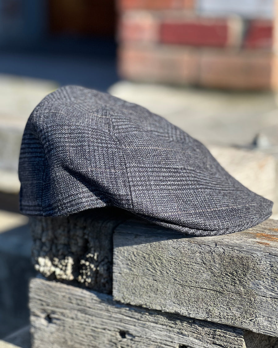 AUTN Australia Flat Cap Grey Check Wool-blend - Main Image
