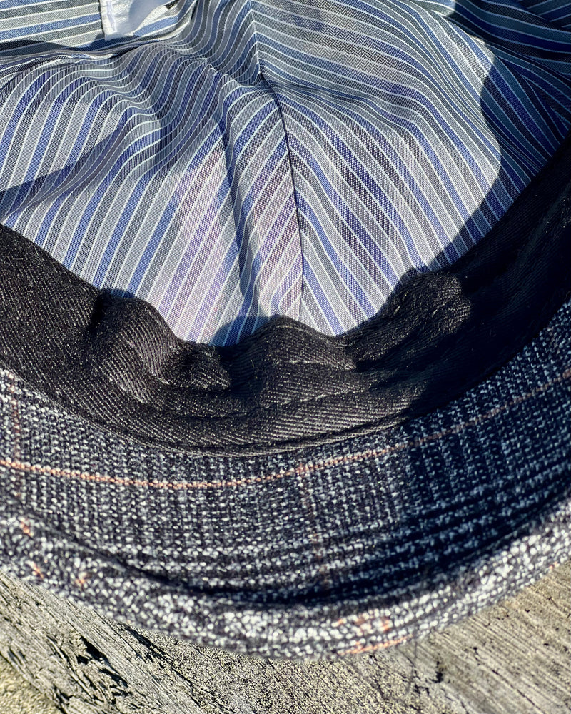 AUTN Australia | Flat Cap | Charcoal-tan Check | Wool-blend