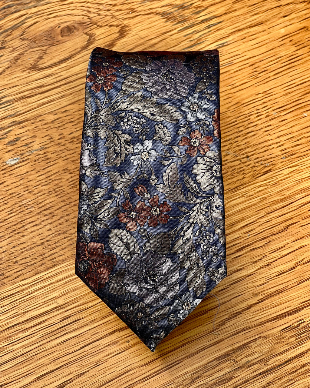 Silandro | Pure Silk Tie | Grey Floral