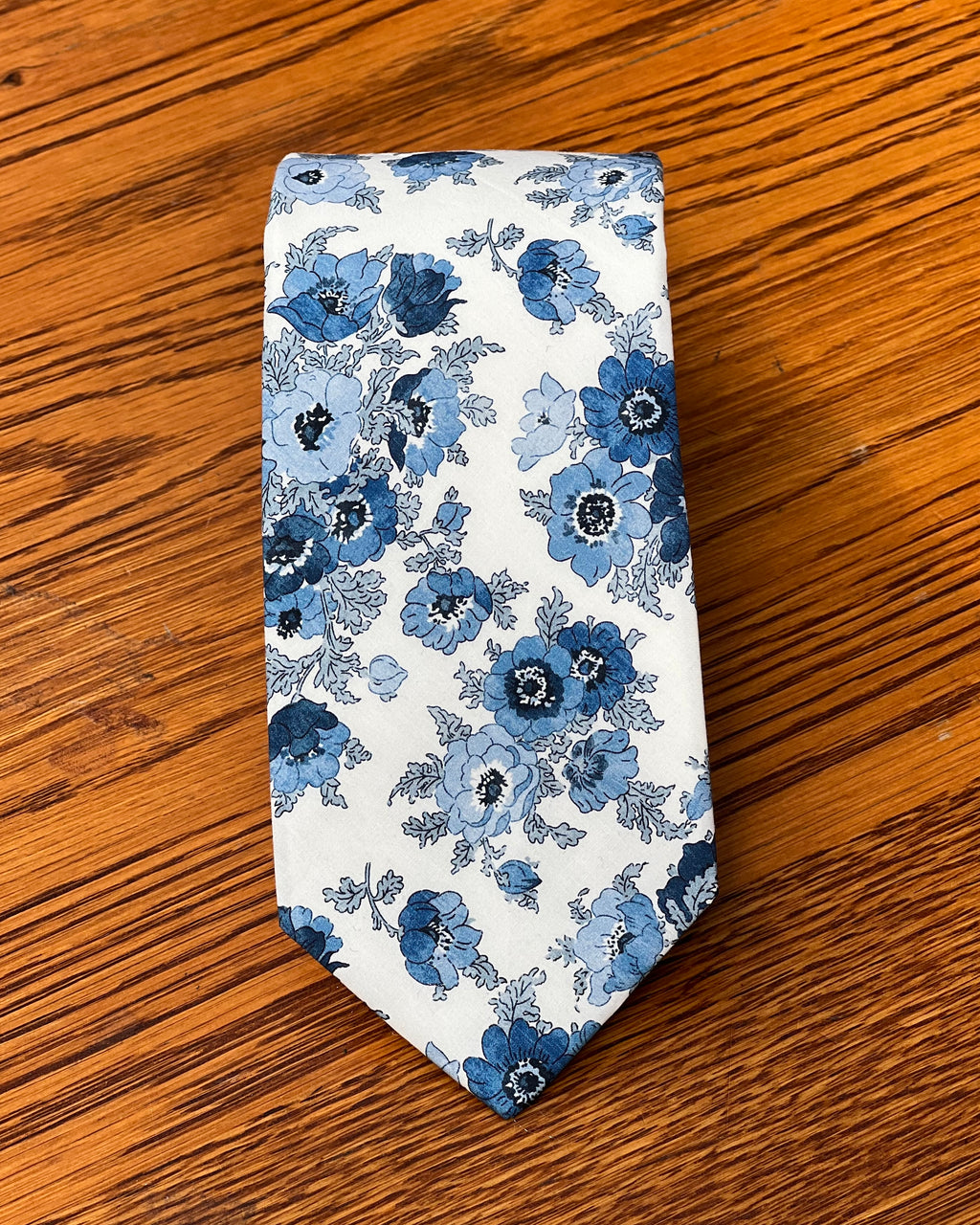 Parisian with Liberty | Blue Floral NeckTie | Liberty Tana Lawn