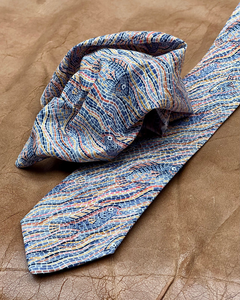 Matching pocket square and tie by Parisian in Liberty Tana Lawn