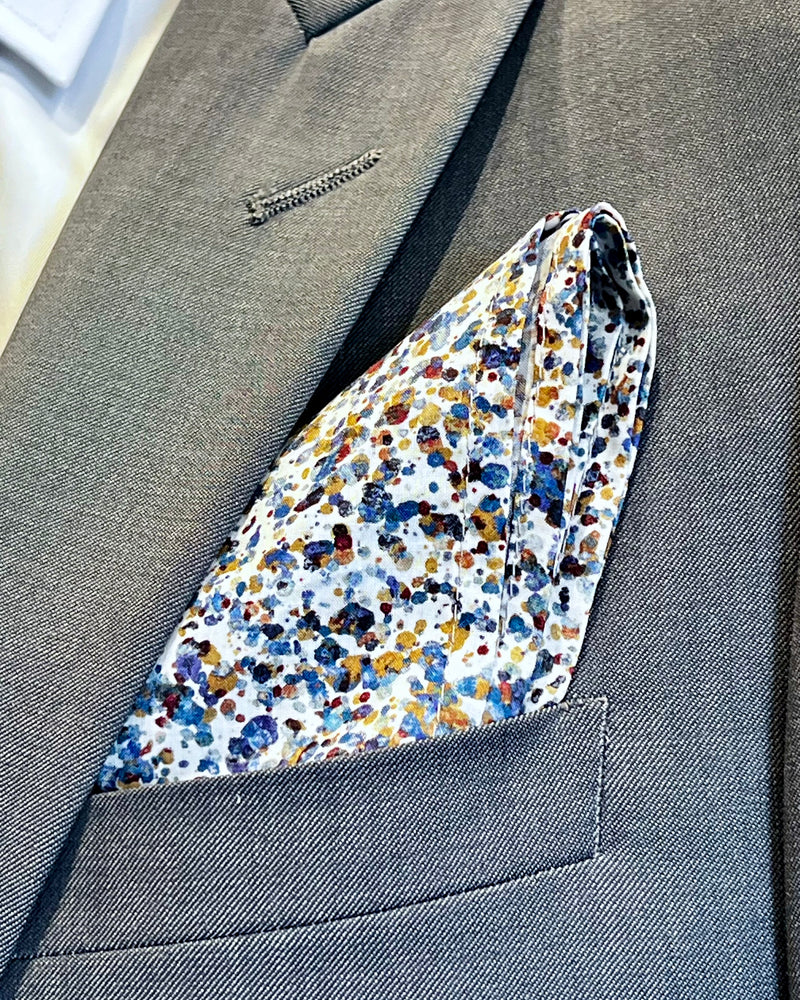 Egyptian cotton pocket square by Parisian in Liberty Tana Lawn