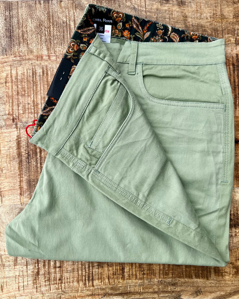 Michel Rouen | Stretch Cotton-blend pocket shorts | Lime Green
