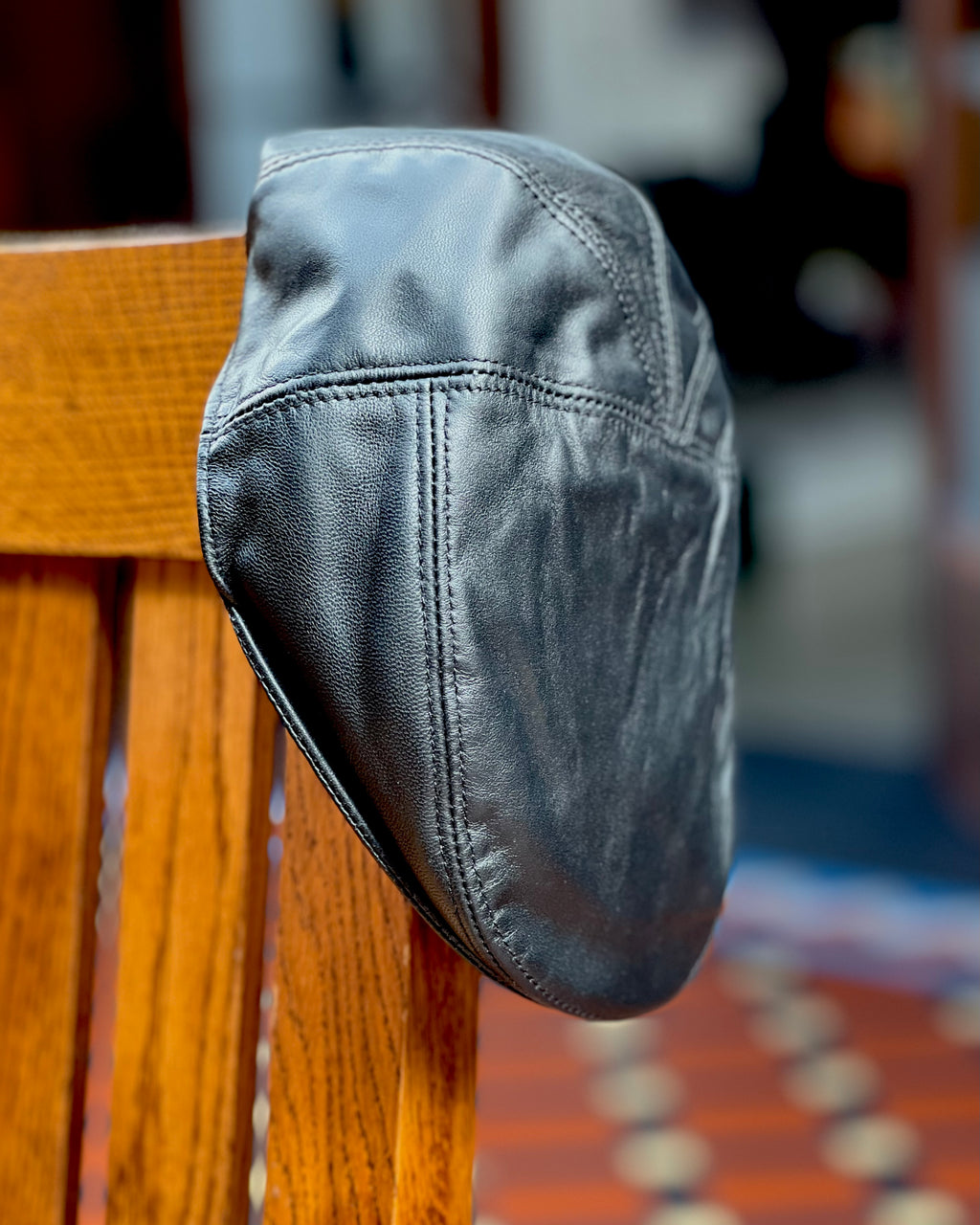 AUTN Australia | Flat Cap | Genuine Leather | Black