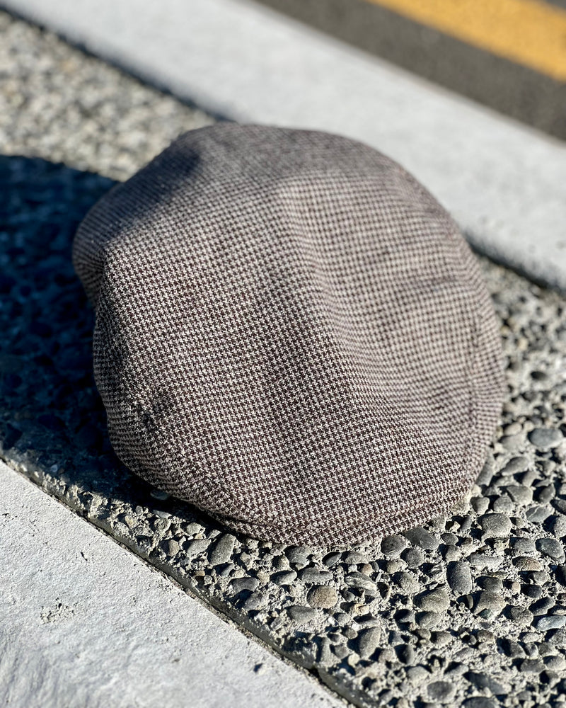 Wool-mix check flat cap by Hills Hats 