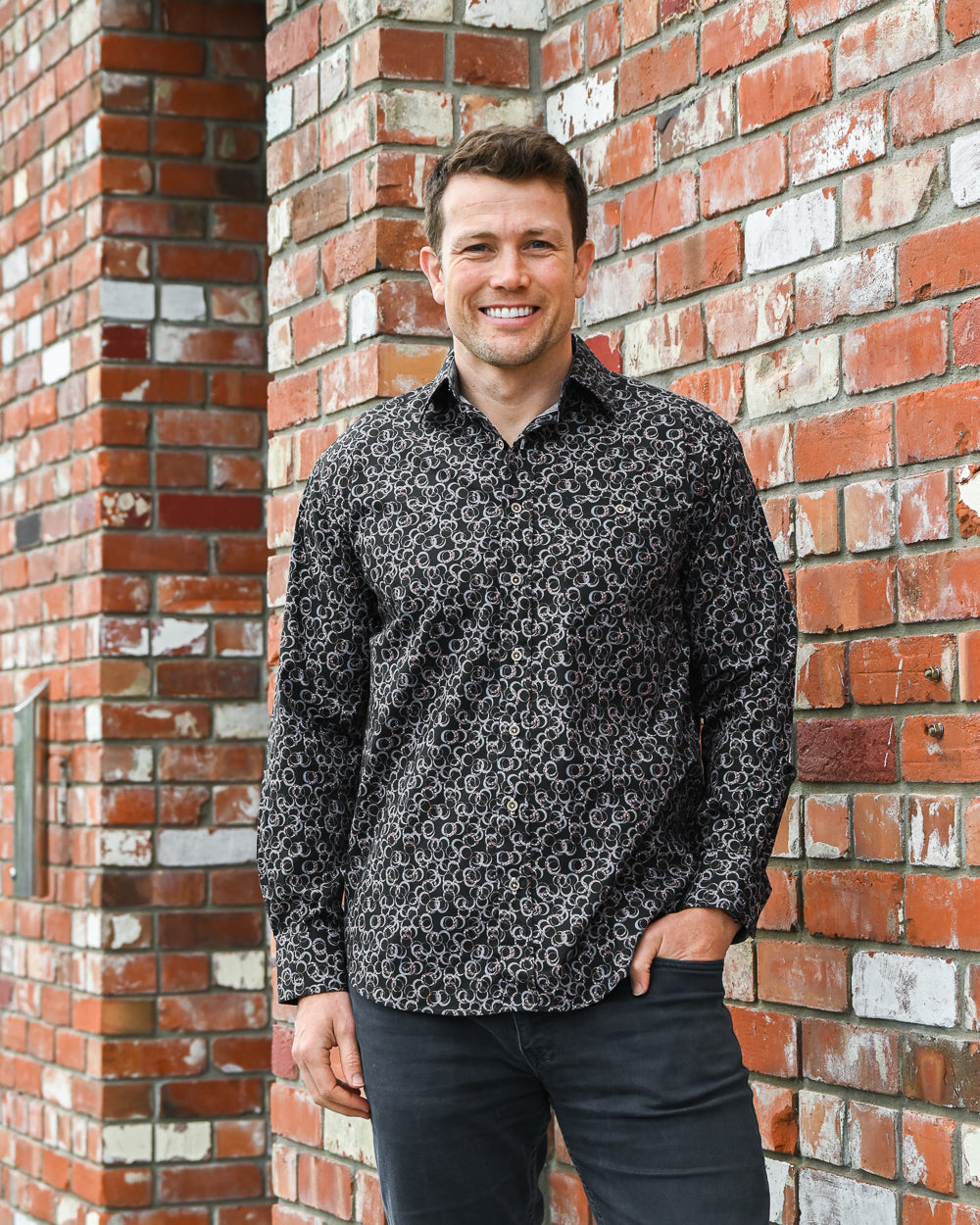 Long sleeve mens cotton shirt by Lichfield Lifestyle
