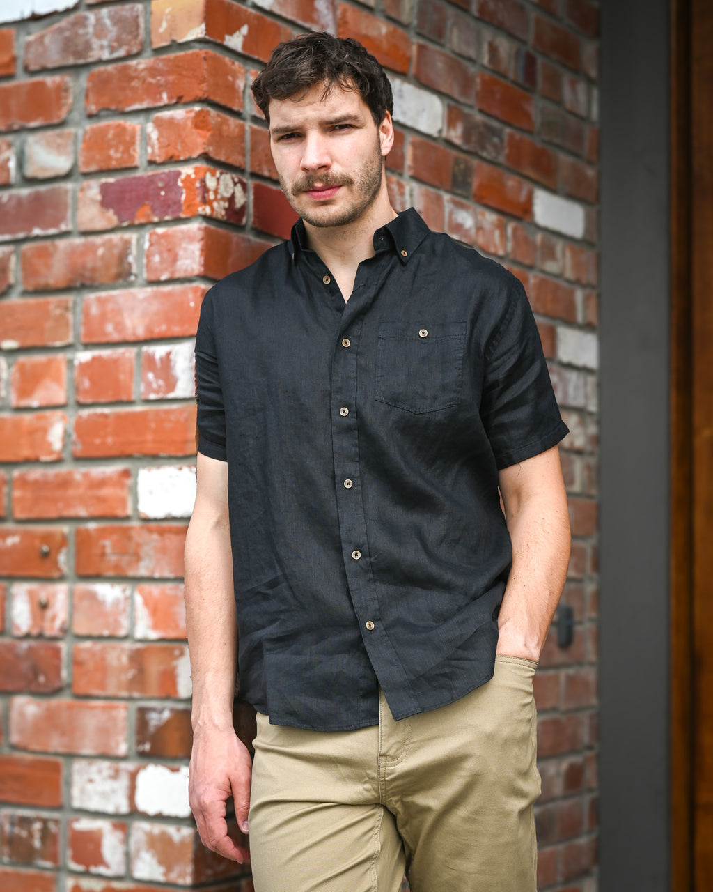 Blackwood | Long-sleeve Shirt | 100% Cotton | Black