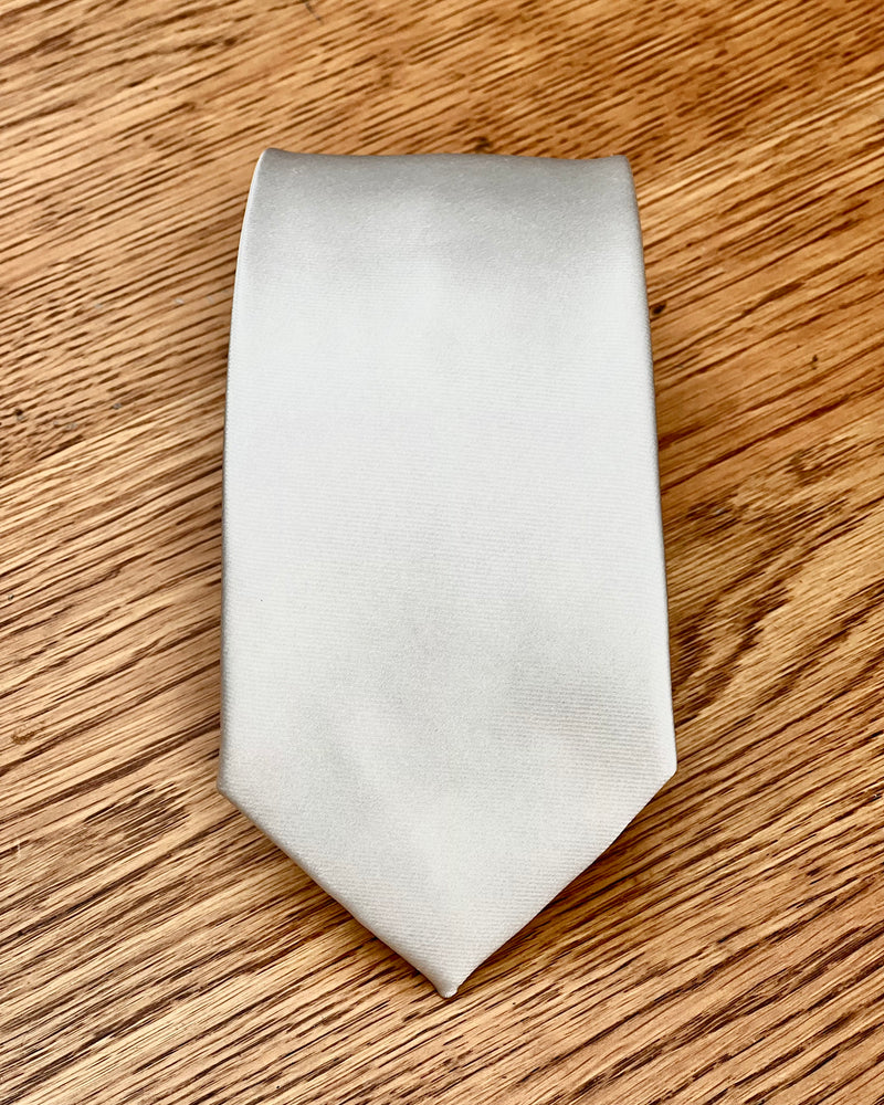 Orsini | White Satin-look Tie | Polyester