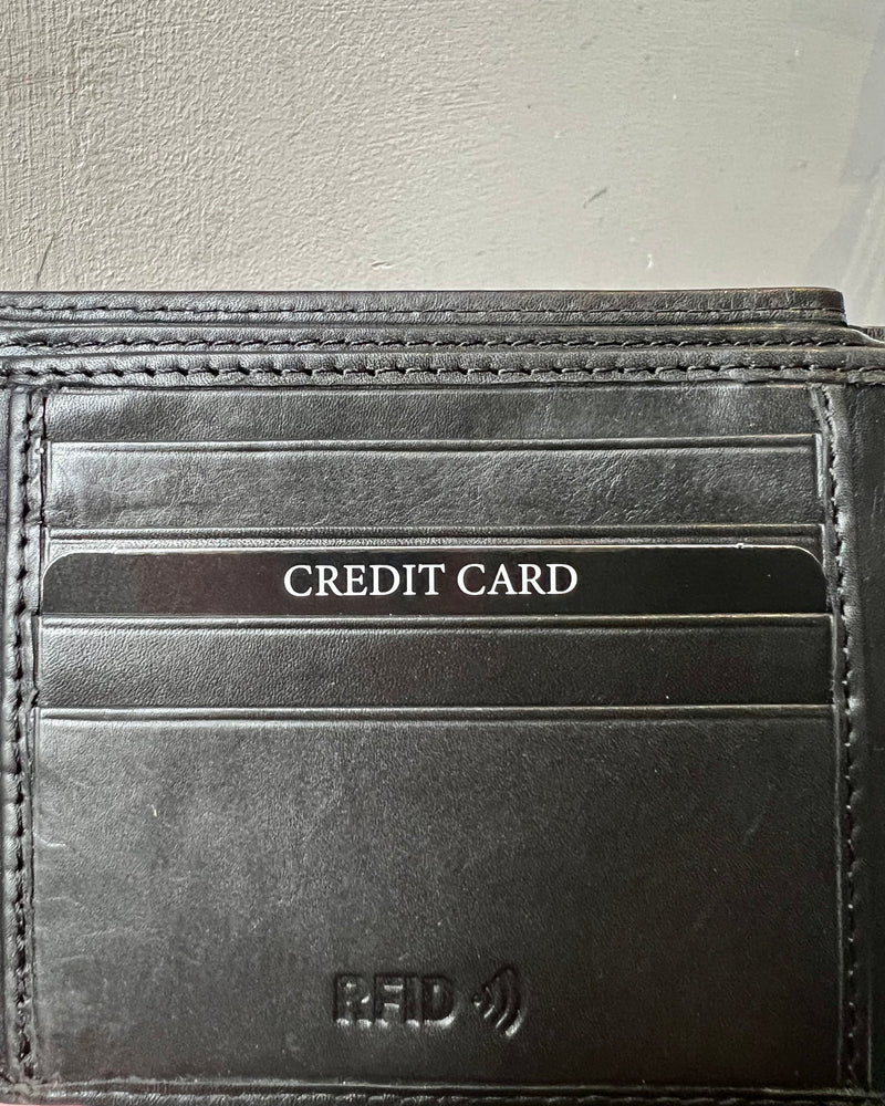 Paxall | Genuine Leather Tab Wallet | Black