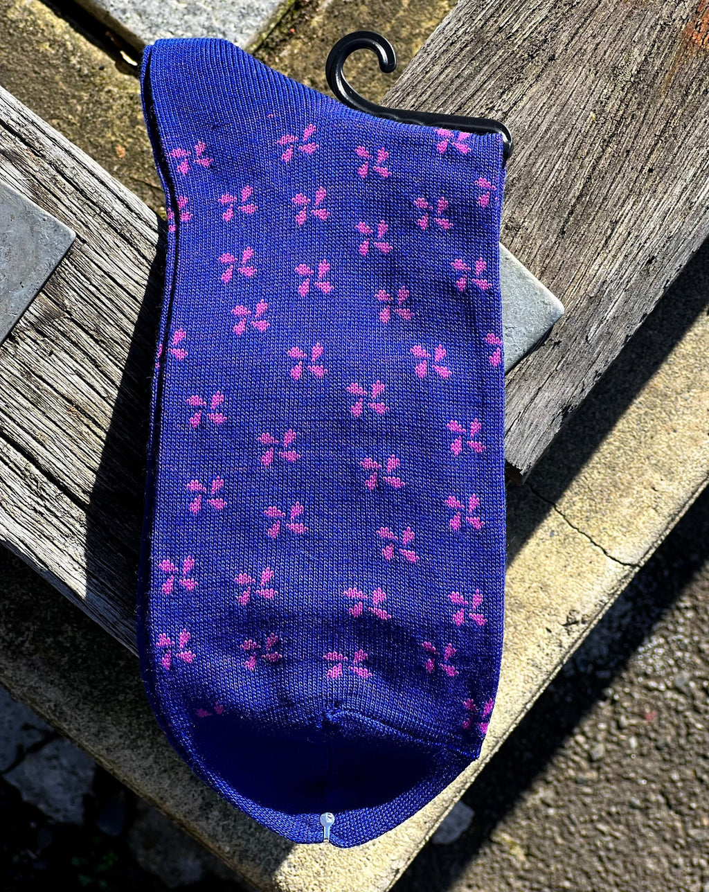 Electric blue cotton mix socks by Visconti