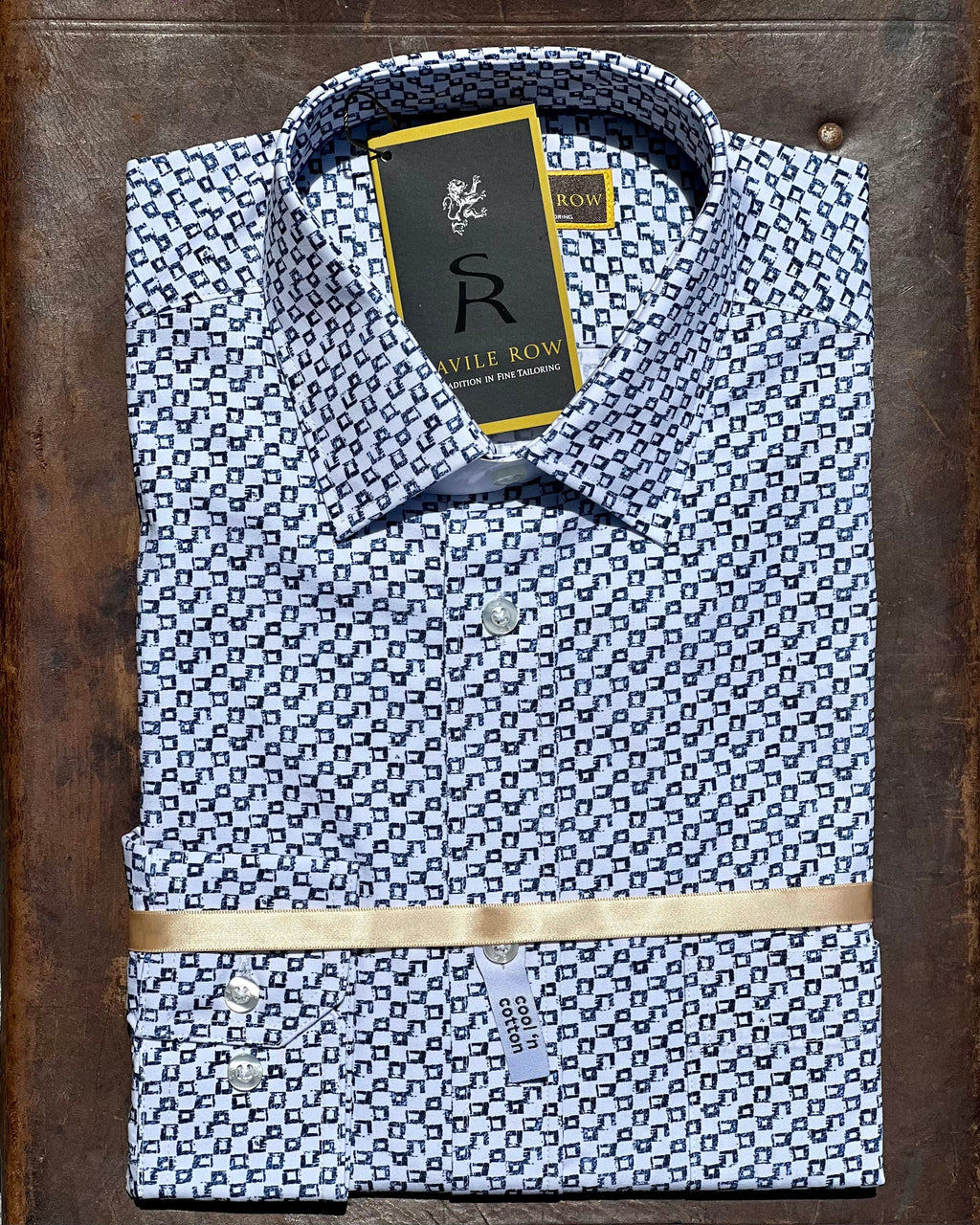 Patterned cotton mens shirt by Thomson & Richards
