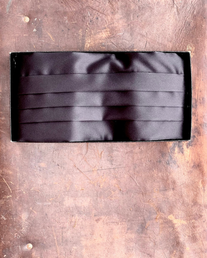 BLACK TIE SUIT HIRE | Evening Tails Satin Cummerbund TO HIRE