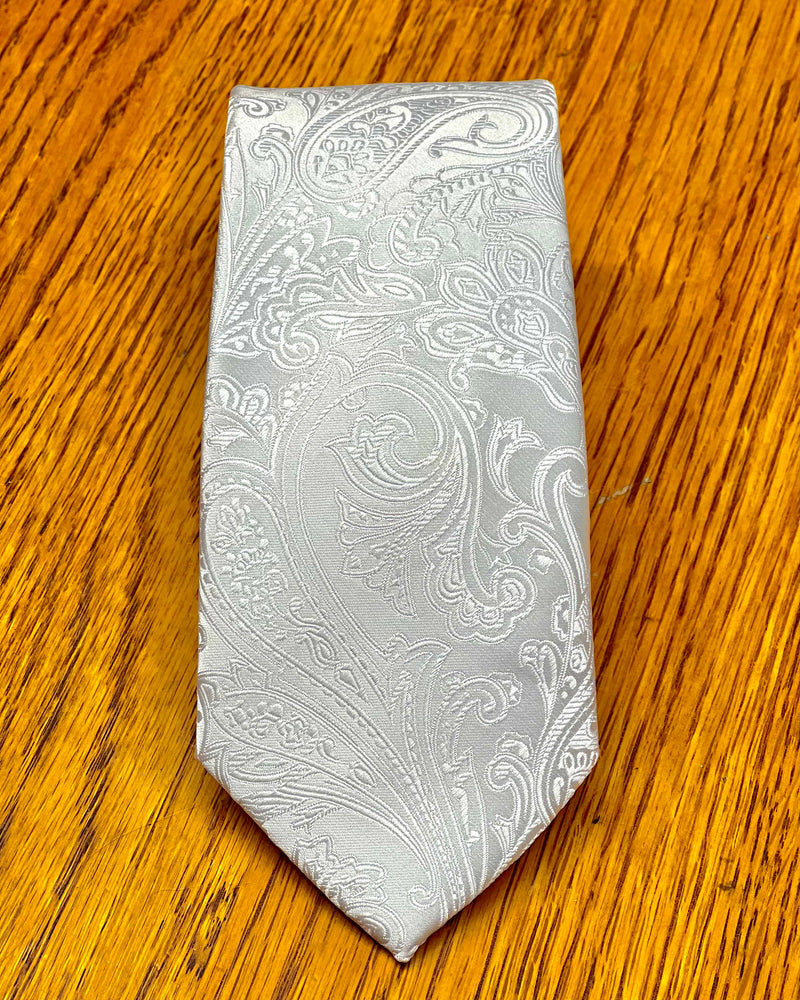 Silandro | White Paisley Tie | Microfibre