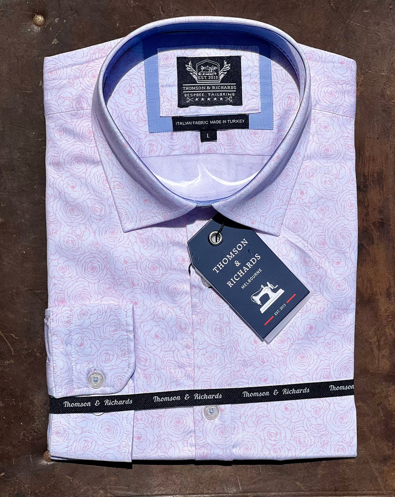 Pink floral mens shirt by Thomson & Richards