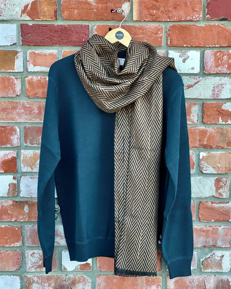 AUTN | Men's Patterned Scarf | Wool-Cotton Blend