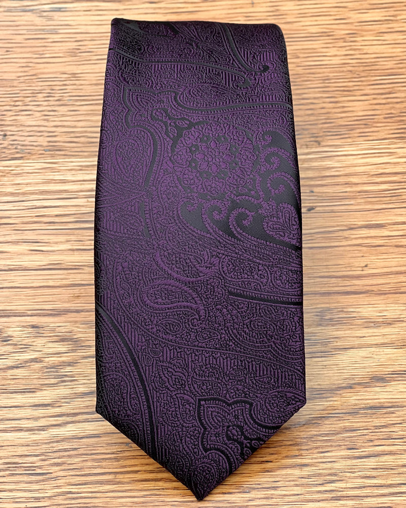 The Tie Company | Paisley Tie | Purple and Black