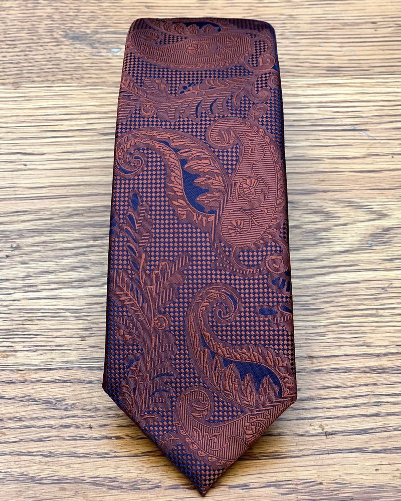 The Tie Company | Paisley Tie | Purple and Bronze