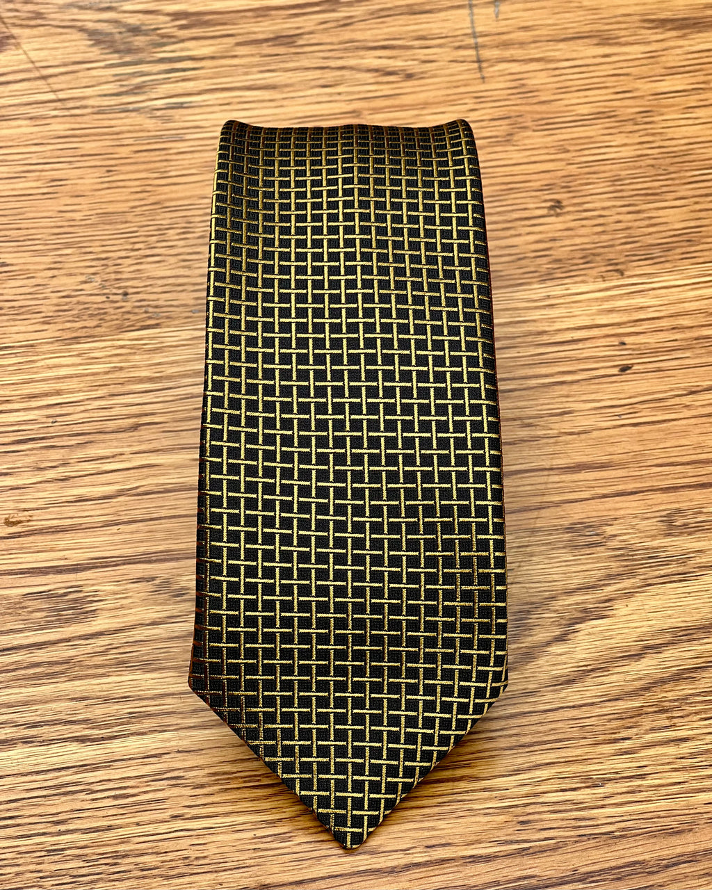 The Tie Company | Gold Check | Polyester Tie