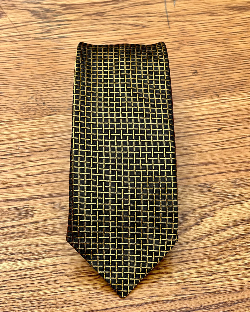 The Tie Company | Gold Check | Polyester Tie