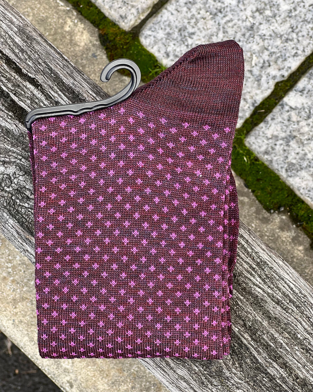 Visconti Socks | Cotton Blend | 1 pair | Burgundy and Brown