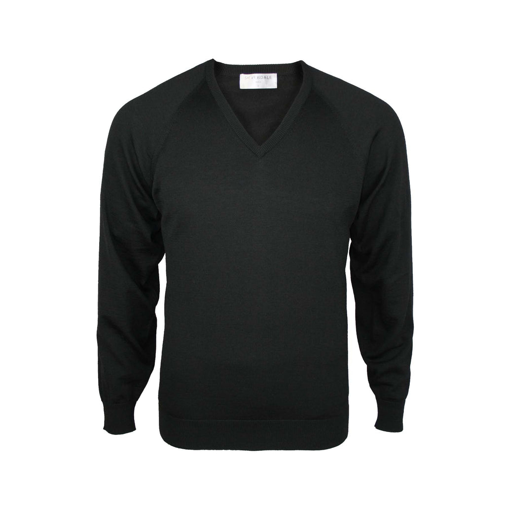 Black pullover in fine merino by Silverdale