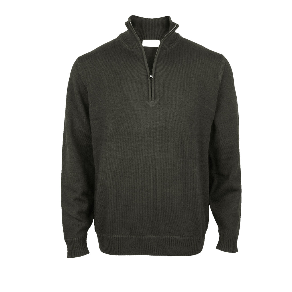 Silverdale | Pure Wool Pullover With 1/4 Zip | Charcoal