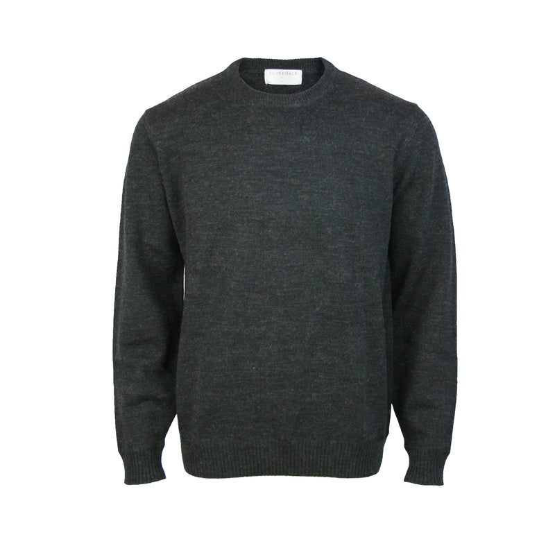 Silverdale | Pure Wool Crew Neck Pullover | Charcoal