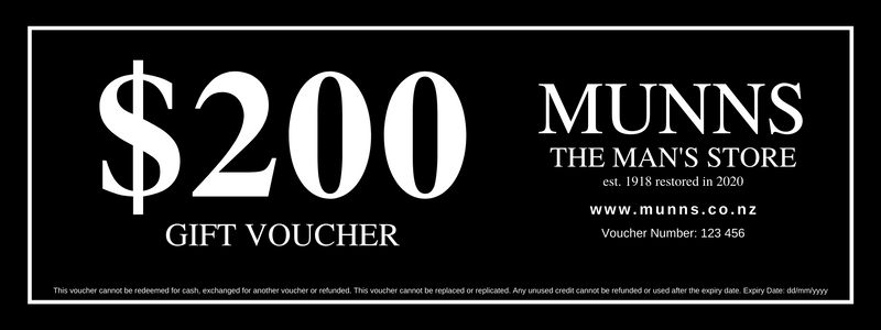 Munns Gift Voucher | To the Value of $200