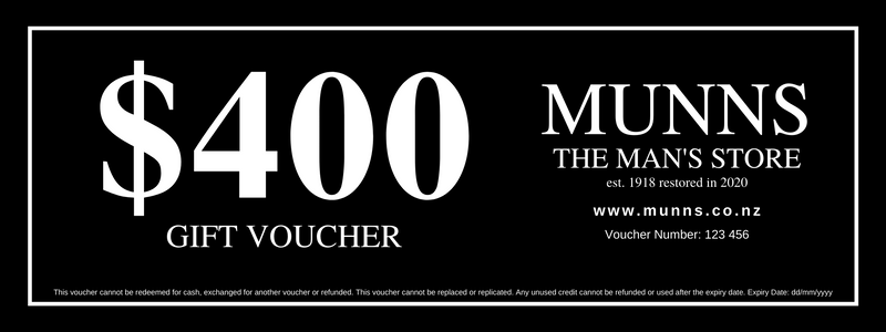 Munns Gift Voucher | To the Value of $400