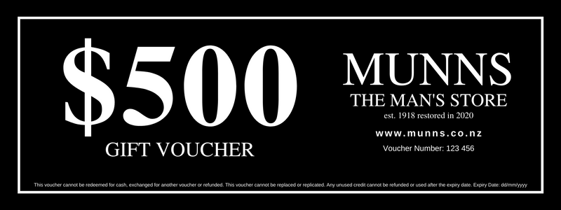 Munns Gift Voucher | To the Value of $500