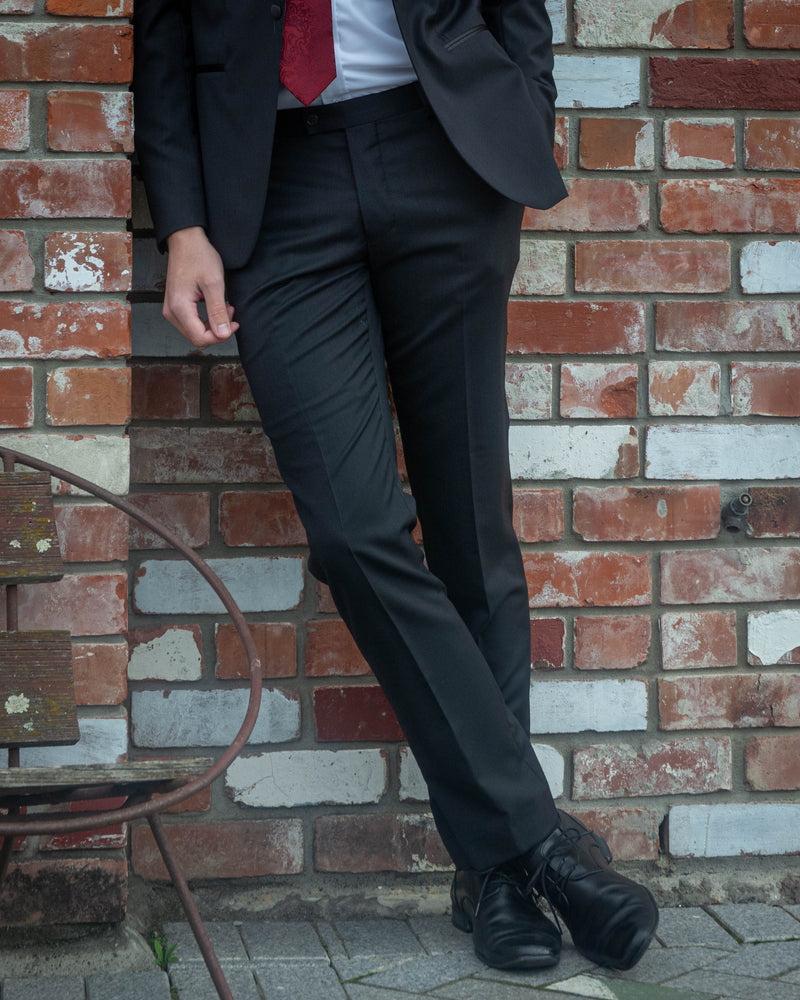 BLACK TIE - Boston Black Slim Fit Dinner Suit Trousers