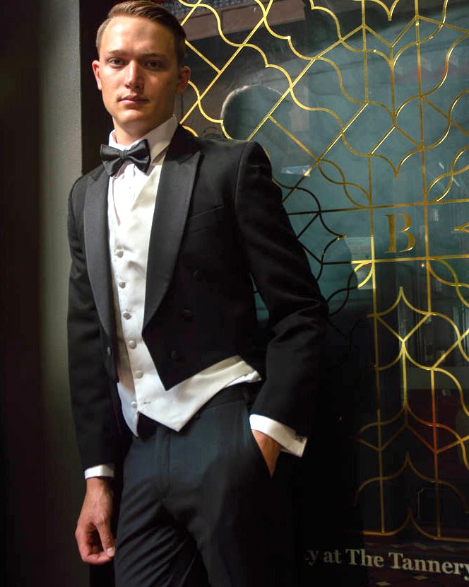 BLACK TIE SUIT HIRE | Evening Tails Jacket Munns the Man's Store BLACK TIE SUIT HIRE | Evening Tails Jacket Munns the Man's Store