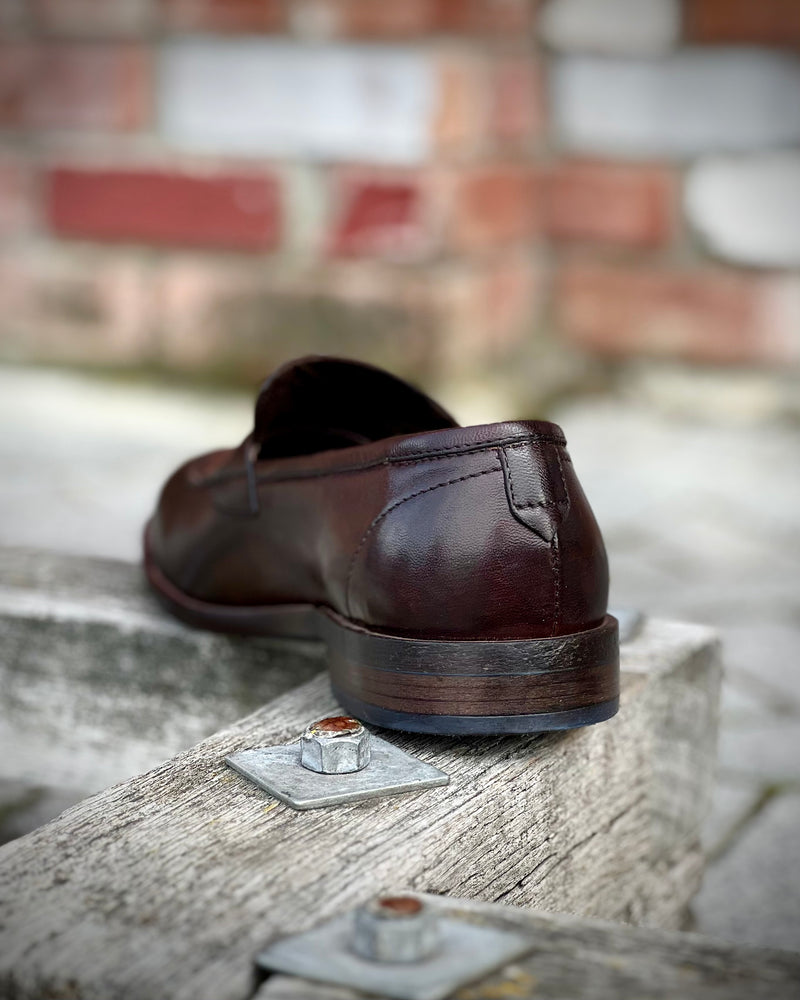 Italiano | Genuine Leather Loafers | Dark Brown