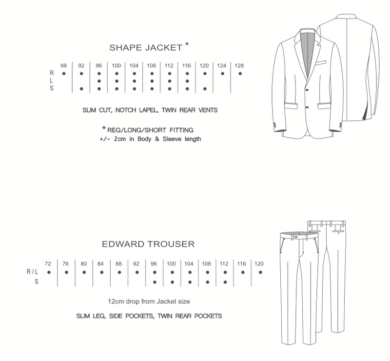 Drawing of Boston Suit Jacket and Trousers