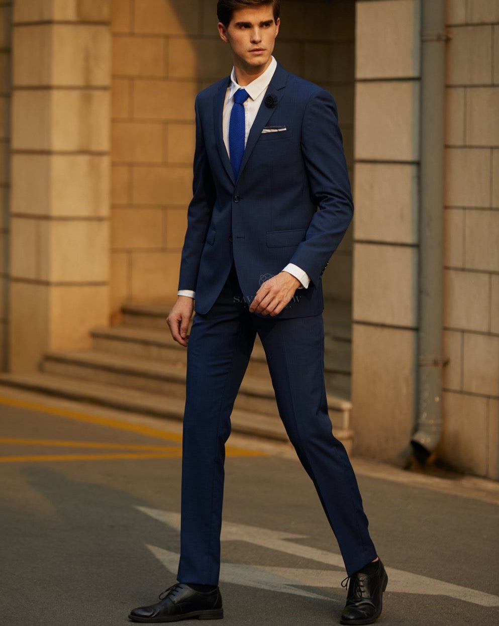 Savile Row | Wool-blend Denim Suit Jacket | CLEARANCE